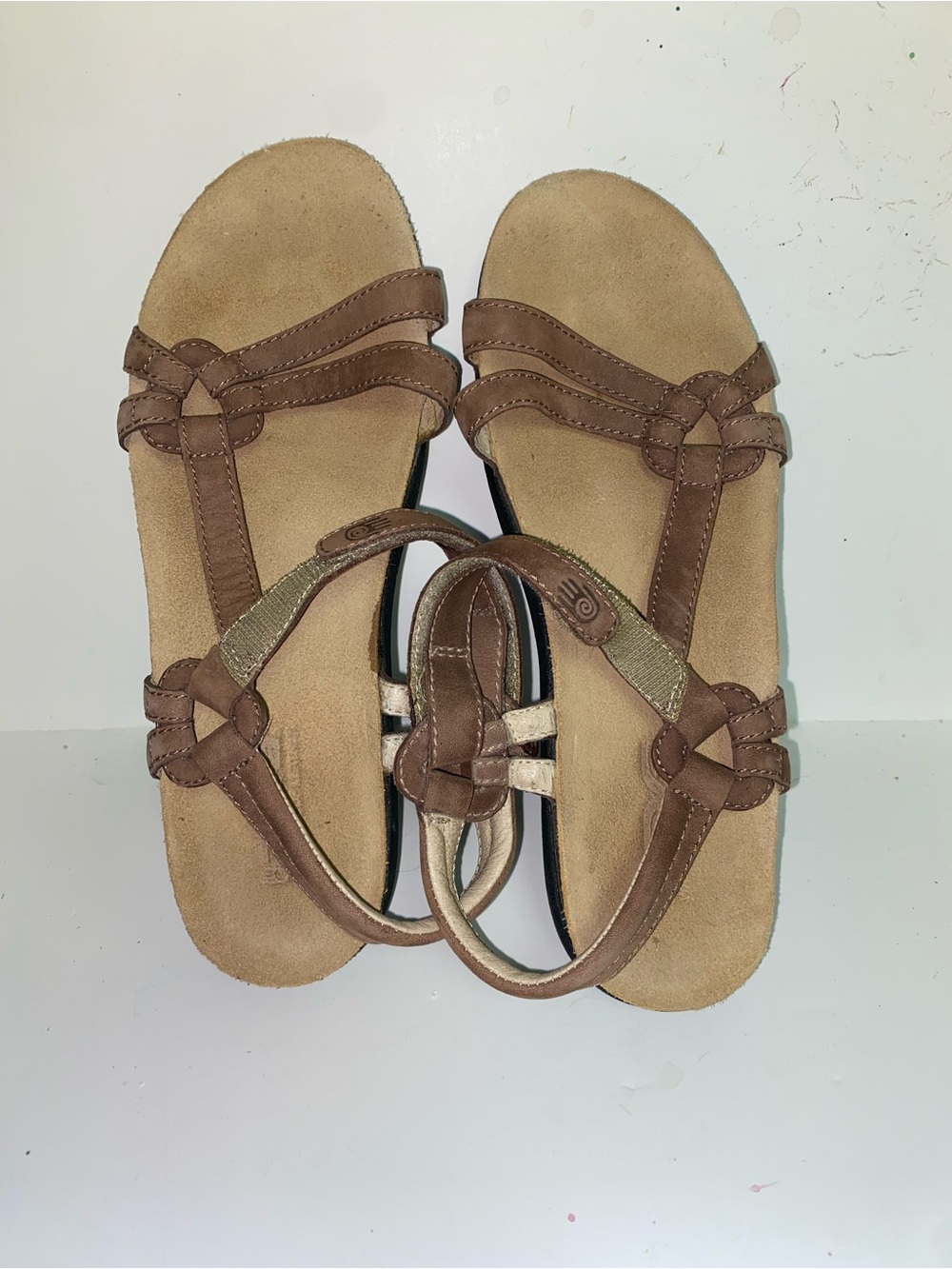Teva Women's Brown Ventura Double Strap Leather Sandals